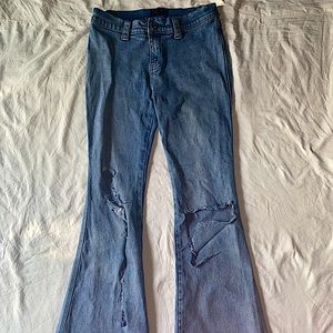Dolls Kill x Delias medium denim bell bottom jeans